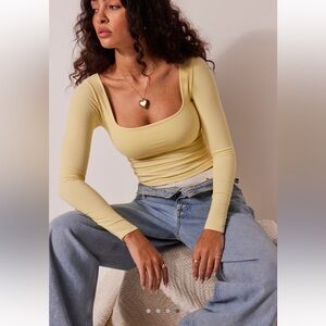 Free People Clean Lines Long Sleeve NWOT